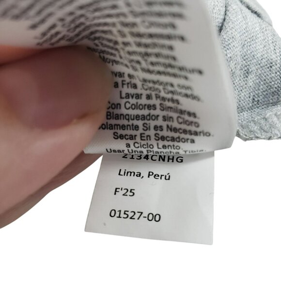 NEW Nation Goldie Boxy Crew Neck Tee Shirt Heathered Gray Organic Pima Cotton - Picture 6 of 10